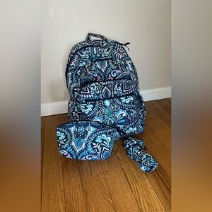 Vera Bradley backpack, umbrella, pencil pouch, lunch box & laptop carrier